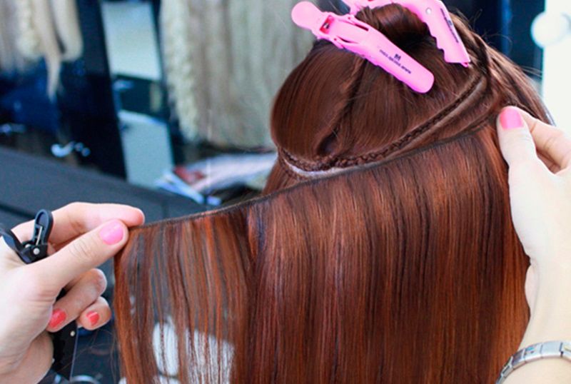 Голливудское наращивание волос в салоне